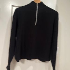 Jenni Kayne half zip cashmere sweater - Size xs - Black